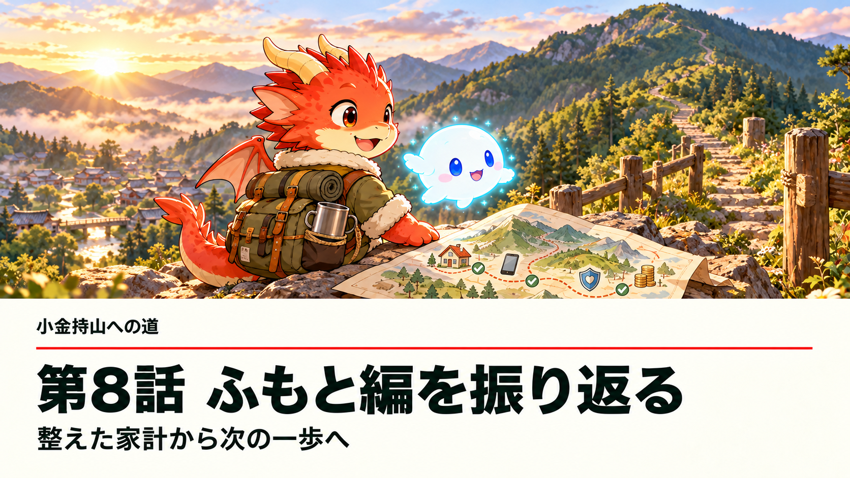 ふもと編を終えた地龍とAiちゃんが、家計を振り返り次の山道を見つめる。小金持山への道 第8話